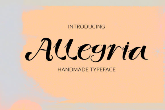 Allegria: A Romantic Handwritten Font