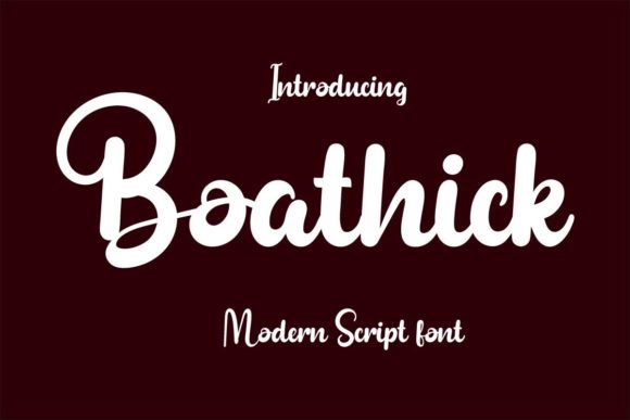 Boathick: A Versatile Handwritten Typeface for Branding Projects