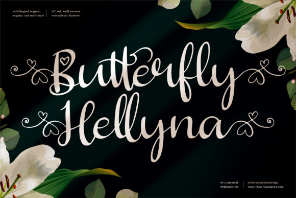 Butterfly Hellyna: A Delicate Script Font