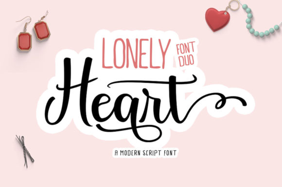 Lonely Heart Font: Elegance for Your Craft Projects