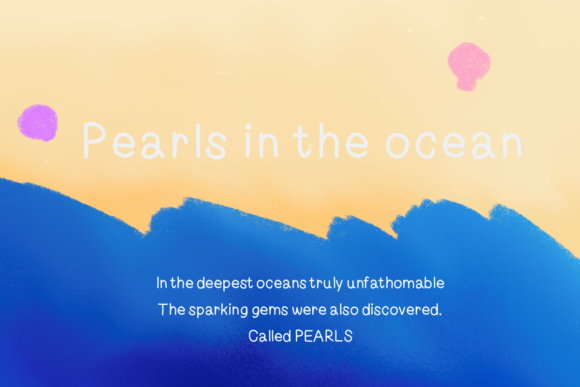 Pearls in the Ocean Font Review