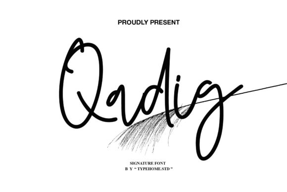 Qadig: A Delicate Script Font for Crafters