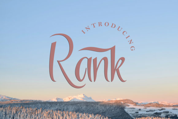 Rank: A Handwritten Typeface